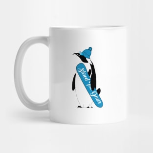 Shred The Gnar Penguin Mug